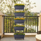 5 Tier Vertical Garden Planter Grey Herb Garden Planter - Image 6