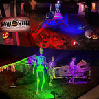 JSOT 4 Pack Halloween Solar Spot Lights Outdoor- RGB Solar Lights Outdoor - Image 9