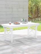 HDPE Outdoor Dining Table, 66.9” Rectangle Patio Dining Table - Image 5