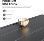 NUU GARDEN 37" Outdoor Patio Table, 4 Person Steel Slat Square Dining Table - Image 7