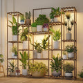 Bamworld Plant Stand with Grow Lights Large Plant Shelf Indoor Hanging Plants by Bamworld