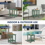 nalone Adirondack Side Table 16.5" Outdoor Side Table HDPE Plastic Double - Image 7