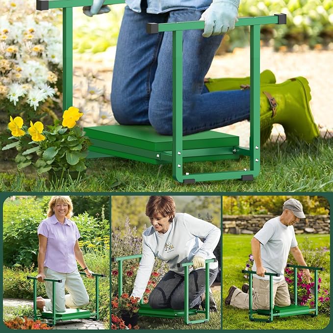 FLINTER Garden Kneelers Seat, Stable and Save Tip-Resistant Design 10.2" Wider - Image 7