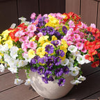 Artificial Flowers for Outdoors, UV Resistant Fake Silk Morning Glory, by maxkes