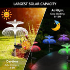 Solar Garden Lights 6 Pack New Upgraded Solar Lights Outdoor Waterproof 7 Color - Image 4