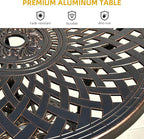 DWVO 30 Inches Round Patio Dining Table - Image 5