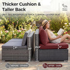 NICESOUL 13 Piece Large Outdoor Sectional - Image 6