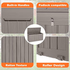 75 Gallon Resin Deck Box, Lockable Patio Outdoor Storage Box - Image 4