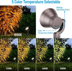 LEONLITE 12W/7.3W/3.7W Dimmable 5CCT LED Low Voltage Landscape Lights, Wall - Image 3
