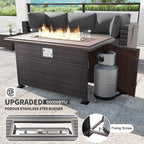Kullavik 11 Pieces Outdoor Patio Furniture Set, PE Wicker Rattan Sectional Sofa - Image 2