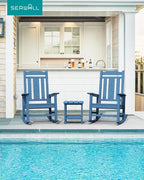 SERWALL Oversized Rocking Chair Set of 4 Outdoor, HDPE Outdoor Rocking Chair - Image 8