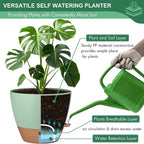 montresor 5 Pack Green 5/5.5/6/6.5/7 Inch Self Watering Planters - Image 6