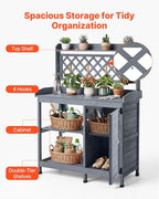 VEVOR Potting Bench Table, Outdoor Gardening Wooden Workstation - Image 5