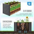 Quictent Galvanized Raised Garden Bed 4x3x1 Ft Metal Planter Box - Image 5