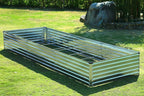 2 Pack 12x4x1FT Galvanized Raised Garden Bed Kit, Outdoor Metal Planter Box - Image 3