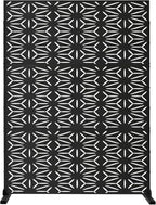 Oakland Living 6 ft. X 4 ft. Black Freestanding Metal Privacy Screen Room - Image 3