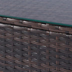 Outsunny 4 Piece Wicker Patio Furniture Set - Image 8