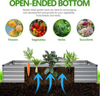 2PCS 9x3x1ft Galvanized Raised Garden Bed Kit, Galvanized Planter Raised Garden - Image 2