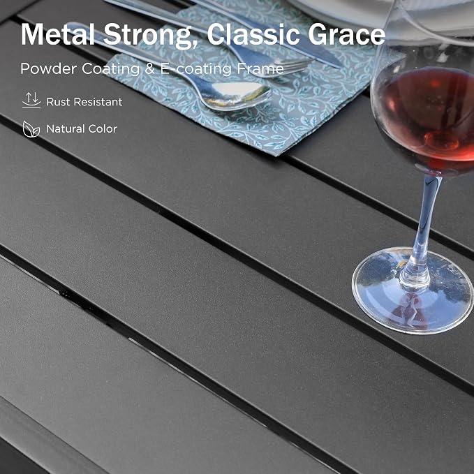 PHI VILLA 9 Pieces Outdoor Patio Dining Set - Image 6