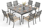 PHI VILLA 9 Pieces Outdoor Dining Set by PHIVILLAThepioneerofcomfortablehouseholdsupplies