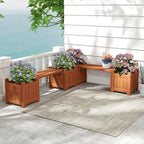 Giantex 2-in-1 Outdoor Bench - Image 4