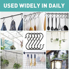 12 Pcs S Hooks for Hanging Heavy Duty, 3.5-inch Heavy Duty Metal S Hook - Image 6