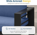 Solaste Aluminum Outdoor Patio Furniture Set, 7 Seats Patio Sectional Sofa - Image 4