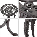 OwnMy Heavy Duty Cast Iron Plant Stand Vintage Iron Flower Pot Holder, Rustic - Image 4