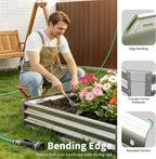 Galvanized Raised Garden Bed, Outdoor Planter Box Metal Patio Kit Planting Bed - Image 5