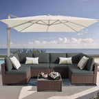 KIGOTY Patio Furniture Set, 7 Pieces Modular Outdoor Sectional Sofa, PE Rattan - Image 2