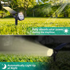 Nekteck Solar Lights Outdoor, 10 LED Landscape Spotlights Powered Wall Lights - Image 2