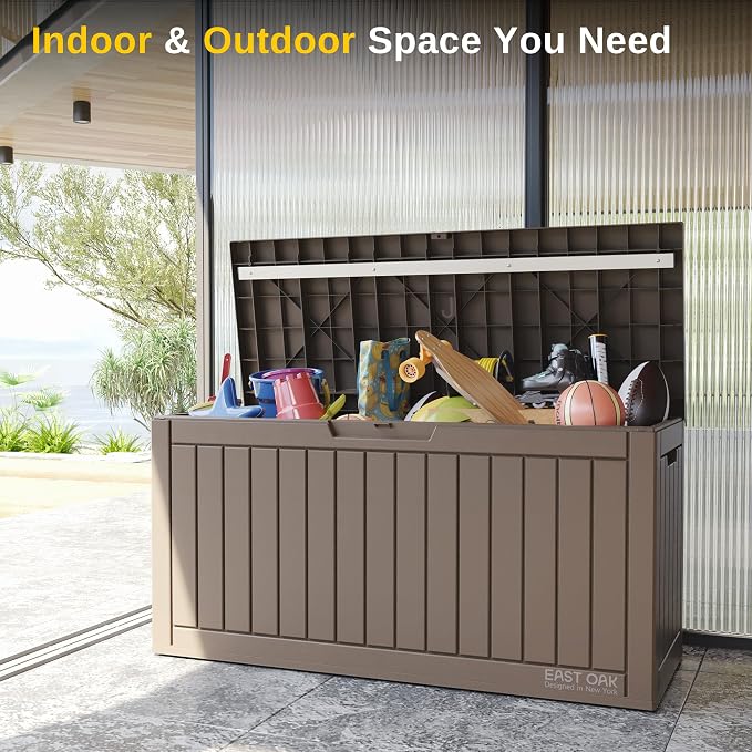 EAST OAK Outdoor Storage Box, 60 Gallon Deck Box Indoor and Outdoor Use - Image 8