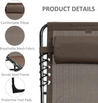 Outsunny Chaise Lounge Chair Outdoor, 5-Position Adjustable Sun Tanning Chair - Image 5