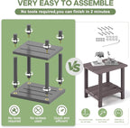 Outdoor Side Table, 2-Tier Small Outdoor Table - Image 3