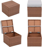 Premium Elegant Gray/Tawny 16.5" 2-Piece w/ 3" Fade-Proof Cushion, All-Weather - Image 4