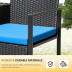 Devoko Patio Conversation Sets Outdoor Loveseat - Image 7