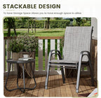 UDPATIO Patio Chairs Set of 4, Stackable Outdoor Dining Chairs - Image 7