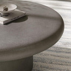 Modway Argos Round Concrete Coffee Table in Gray - Image 6