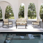 Aoxun Patio Furniture Set, 4 Piece Outdoor Patio Furniture - Image 5