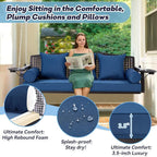 3 Seat Porch Swing, Patio Swing Bench - Image 4