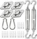 YOFIT 40 Pcs Shade Sail Hardware Kit, 6 Inch Outdoor Sun Sail Accessories by yofit