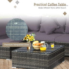 Tangkula 7 Pieces Wicker Patio Furniture Set, All-Weather Outdoor Rattan - Image 8