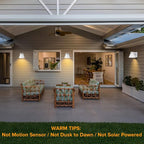 UME 2 Pack LED Outdoor White Front Porch Lights, Waterproof Wall Lantern Light - Image 7