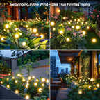 Outdoor Solar Garden Lights: 4 Pack 32 LED Firefly Solar Powered Lamps - Image 7