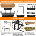 Riare 2 Pack 16 Inch Window Boxes Planters - Image 3