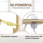 Hion Magnetic Curtain Tiebacks Golden 2pcs, Curtain Tiebacks Buckles Holdbacks - Image 5