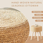 Cpintltr Round Ottoman Footstool Foot Stool Pouf Ottomans - Image 4