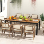 Tangkula 79" Acacia Wood Outdoor Dining Table - Image 2