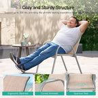 Patio Chairs Sset of 4, Easily Set Up Stackable Outdoor Dining Chairs - Image 7