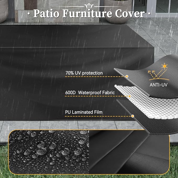 Aoxun 6 Piece Patio Furniture Set - Image 4